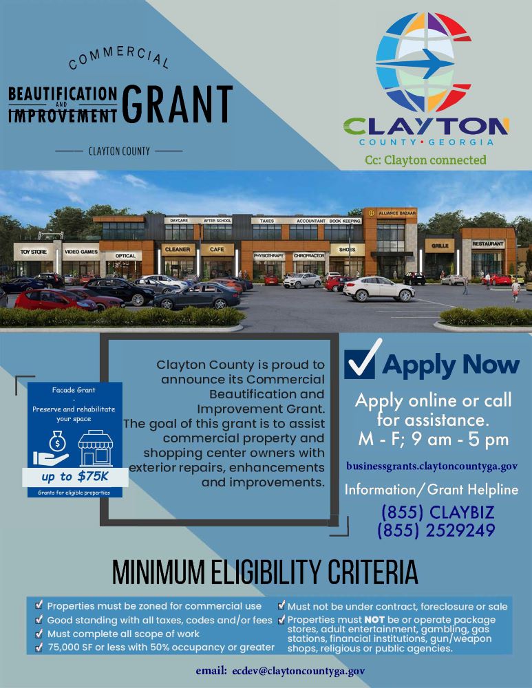 Commercial Beautification and Improvement Grant Flyer